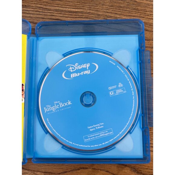 The Jungle Book Blu-Ray DVD Digital HD Diamond Edition Walt Disney Pre-Owned - Picture 2 of 4
